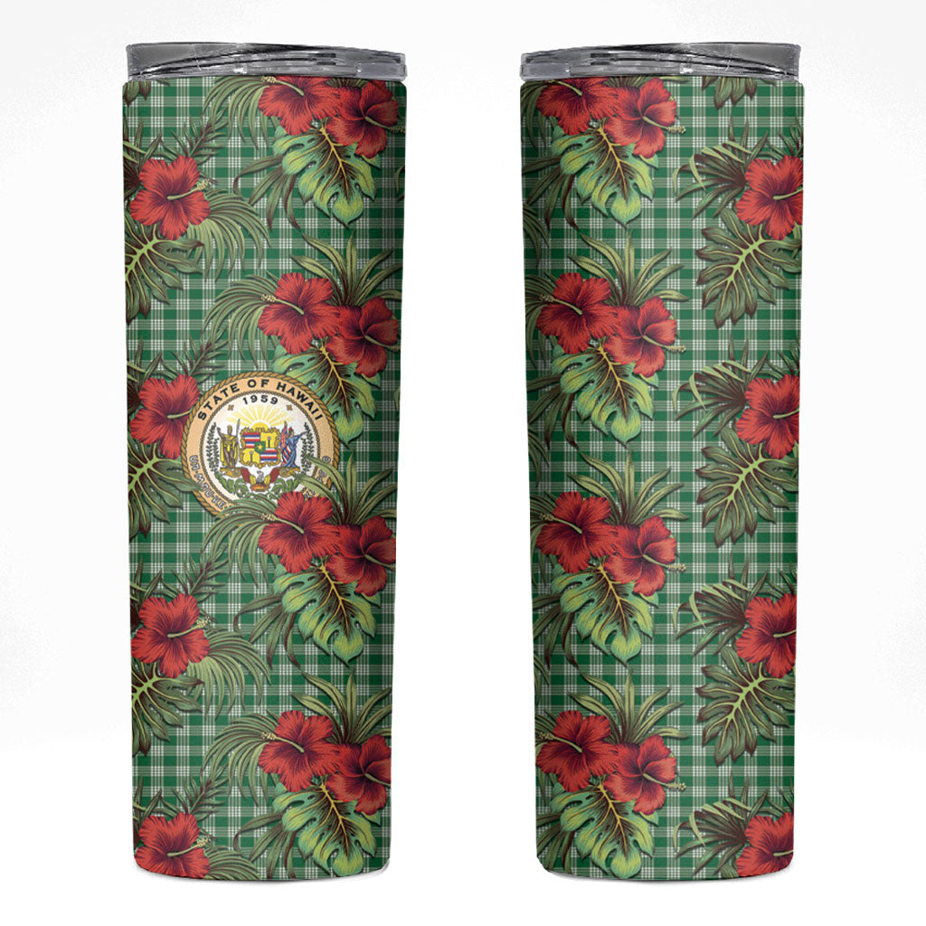 Vintage Hawaii Hibiscus Palaka Skinny Tumbler Green Color LT19 Green - Polynesian Pride