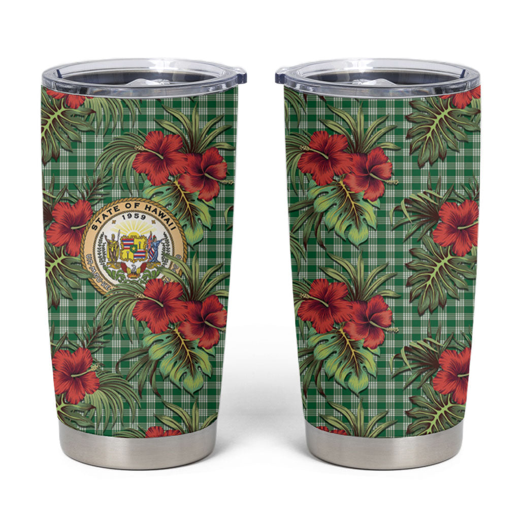 Vintage Hawaii Hibiscus Palaka Tumbler Cup Green Color LT19 Green - Polynesian Pride
