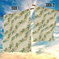 Hawaiian Pikake Maile Lei Garden Flag Tiare Hibiscus Kalo Palapalai Leaf Beige LT19 - Polynesian Pride