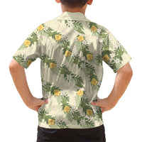 Hawaiian Pikake Maile Lei Hawaiian Shirt Tiare Hibiscus Kalo Palapalai Leaf Beige LT19 - Polynesian Pride