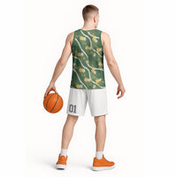Hawaiian Pikake Maile Lei Basketball Jersey Tiare Hibiscus Kalo Palapalai Leaf Green LT19 - Polynesian Pride
