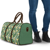 Hawaiian Pikake Maile Lei Travel Bag Tiare Hibiscus Kalo Palapalai Leaf Green LT19 - Polynesian Pride