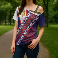 American Samoa Flag Day Cross Shoulder Shirt Polynesian Tribal Tattoo Eagle Art