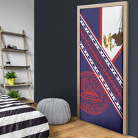 American Samoa Flag Day Door Cover Polynesian Tribal Tattoo Eagle Art LT19 - Polynesian Pride