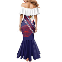 American Samoa Flag Day Family Matching Mermaid Dress and Hawaiian Shirt Polynesian Tribal Tattoo Eagle Art LT19 - Polynesian Pride