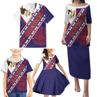 American Samoa Flag Day Family Matching Puletasi and Hawaiian Shirt Polynesian Tribal Tattoo Eagle Art LT19 - Polynesian Pride