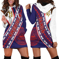 American Samoa Flag Day Hoodie Dress Polynesian Tribal Tattoo Eagle Art
