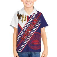 American Samoa Flag Day Kid Hawaiian Shirt Polynesian Tribal Tattoo Eagle Art LT19 Kid Navy - Polynesian Pride
