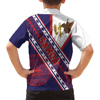 American Samoa Flag Day Kid Hawaiian Shirt Polynesian Tribal Tattoo Eagle Art LT19 - Polynesian Pride