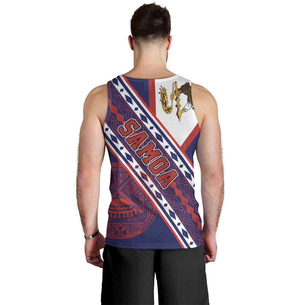 American Samoa Flag Day Men Tank Top Polynesian Tribal Tattoo Eagle Art