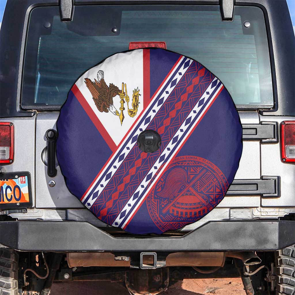 American Samoa Flag Day Spare Tire Cover Polynesian Tribal Tattoo Eagle Art