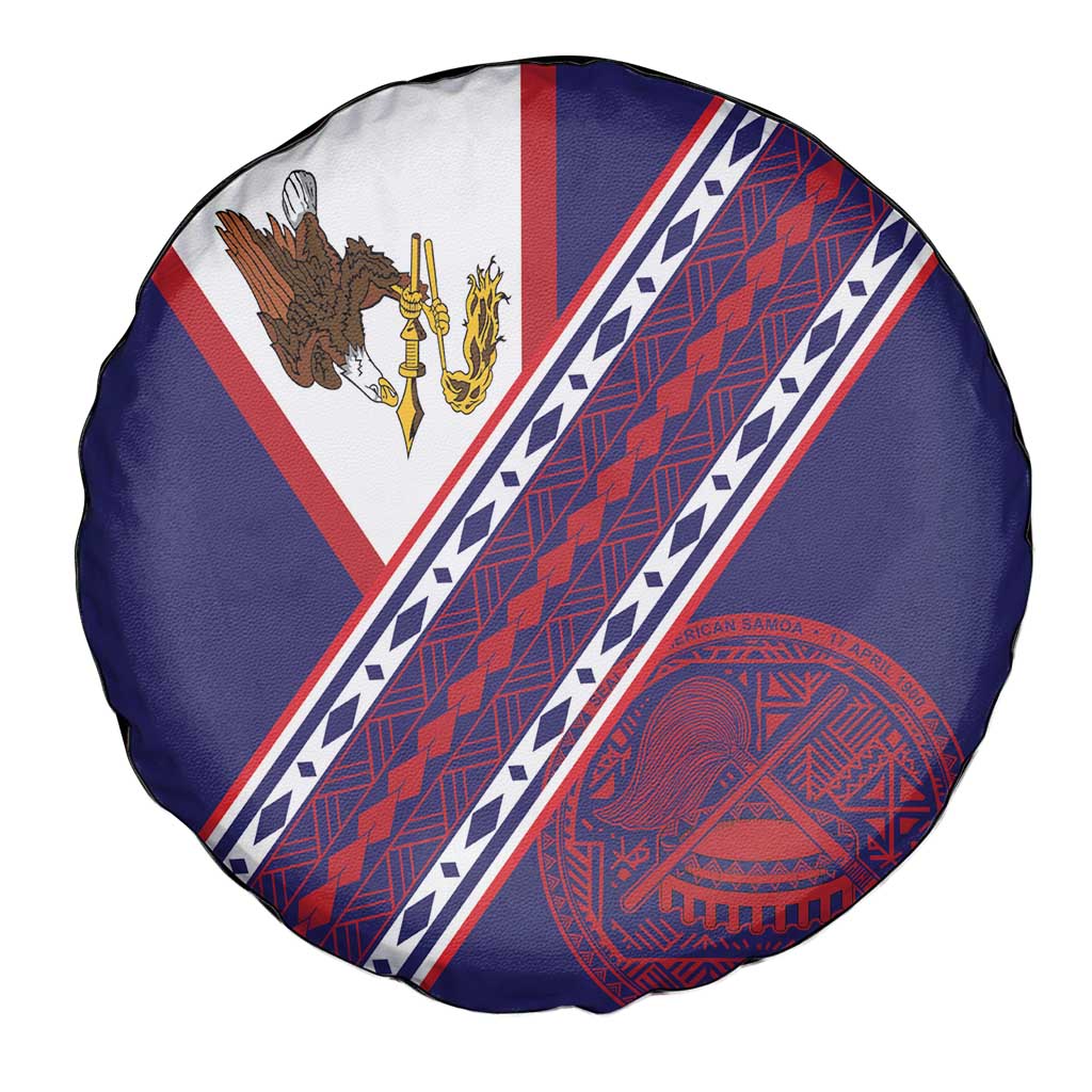 American Samoa Flag Day Spare Tire Cover Polynesian Tribal Tattoo Eagle Art