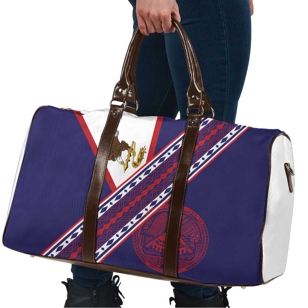 American Samoa Flag Day Travel Bag Polynesian Tribal Tattoo Eagle Art