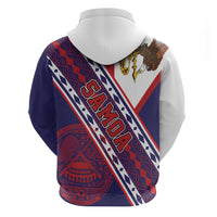 American Samoa Flag Day Zip Hoodie Polynesian Tribal Tattoo Eagle Art