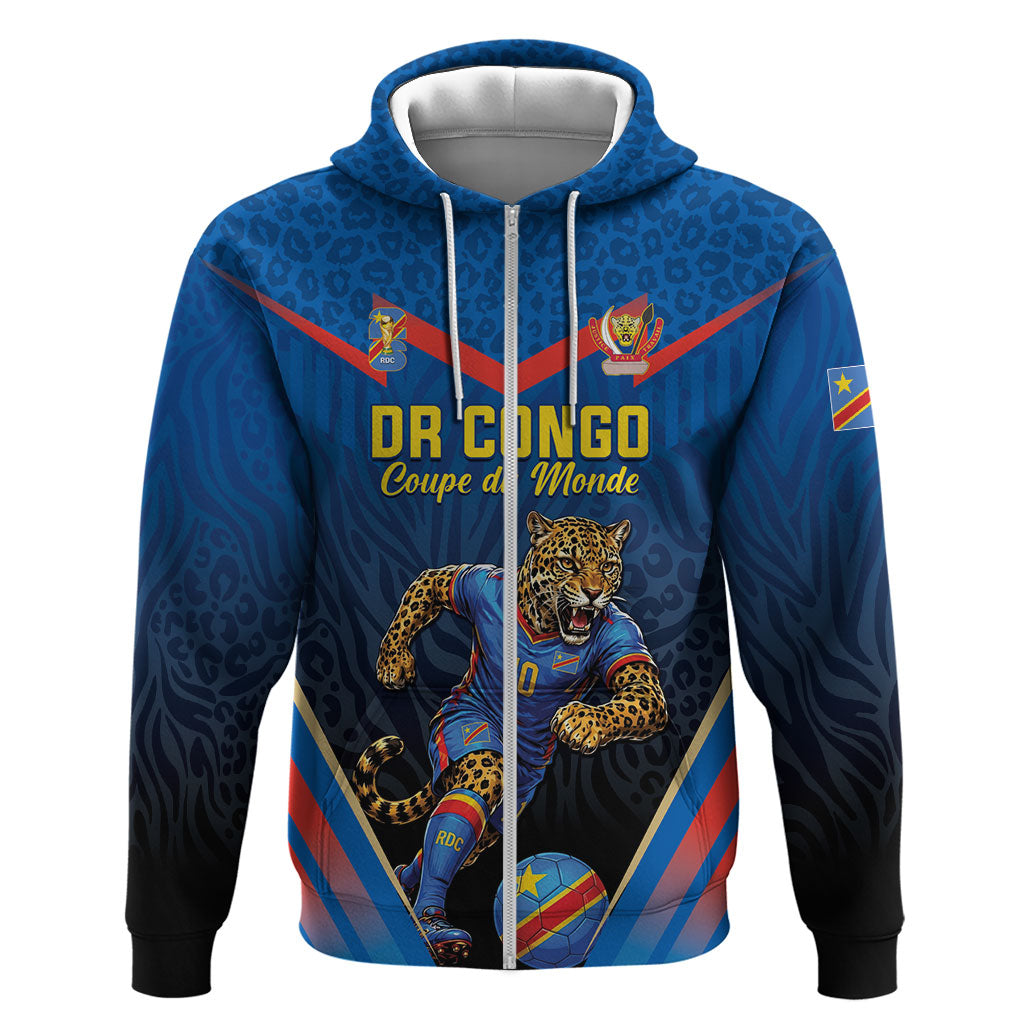 Custom World Football 2026 DR Congo Hoodie Les Leopards Coupe du Monde Glory