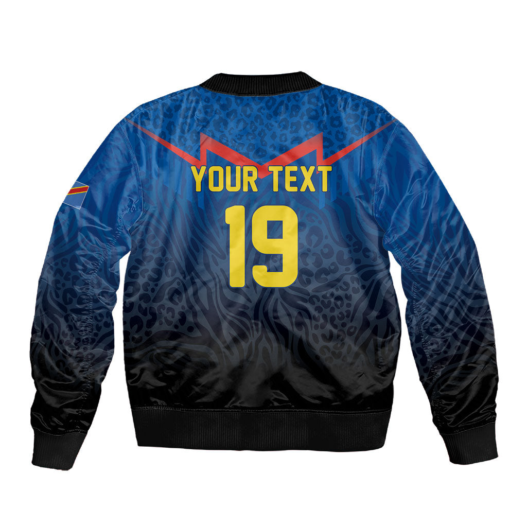 Custom World Football 2026 DR Congo Sleeve Zip Bomber Jacket Les Leopards Coupe du Monde Glory