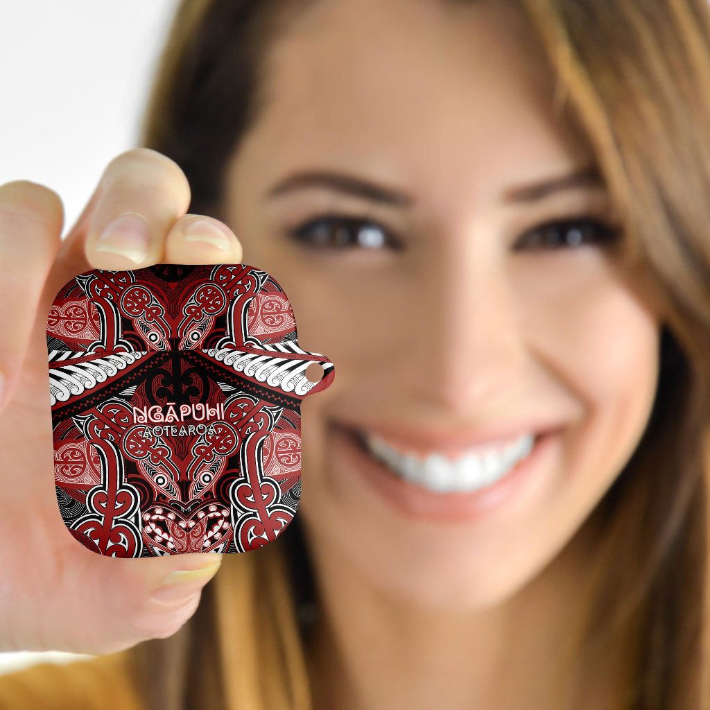 Aotearoa Iwi Ngapuhi AirPods Case Maori Kowhaiwhai Pattern LT19 - Polynesian Pride