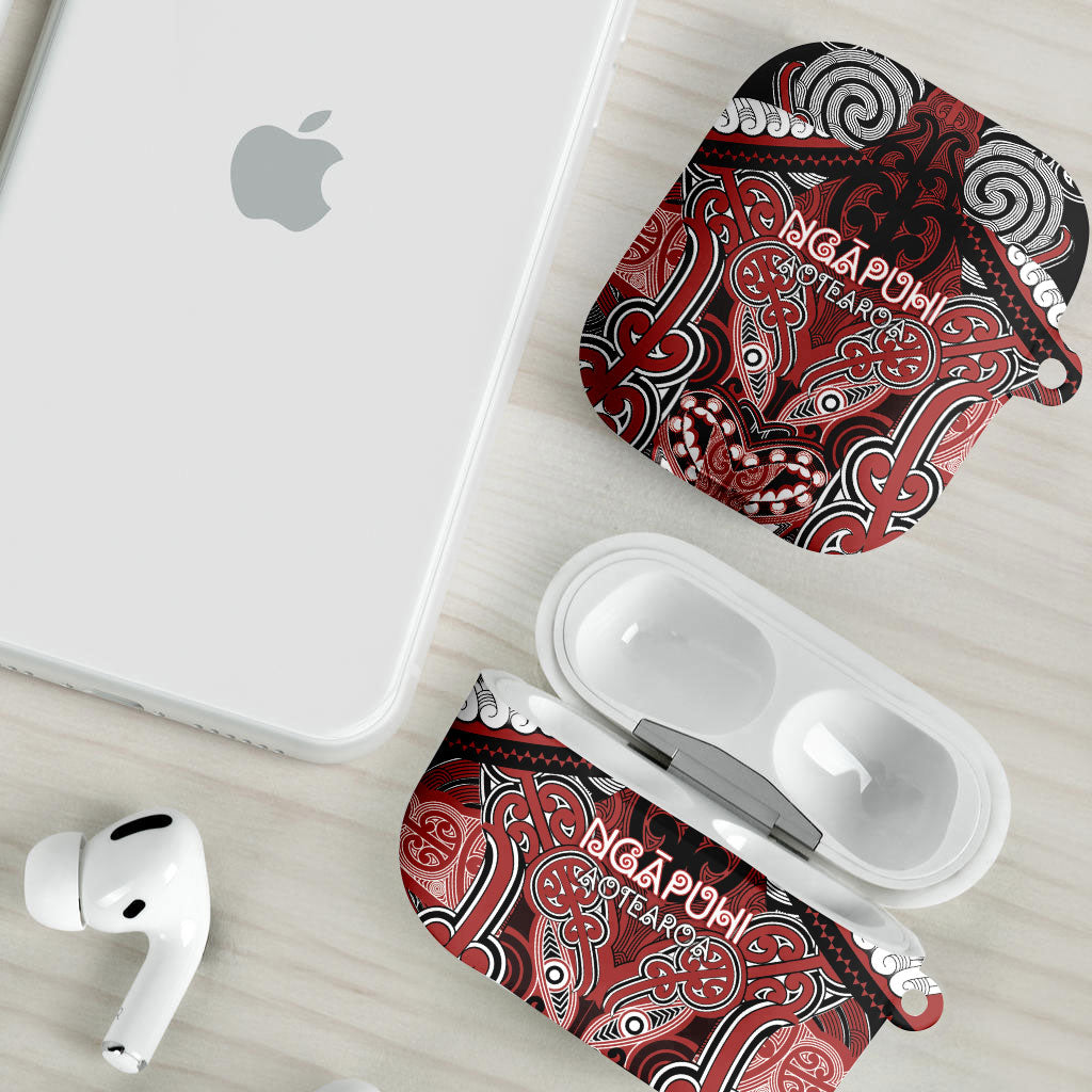 Aotearoa Iwi Ngapuhi AirPods Case Maori Kowhaiwhai Pattern LT19 - Polynesian Pride