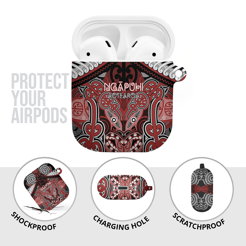 Aotearoa Iwi Ngapuhi AirPods Case Maori Kowhaiwhai Pattern LT19 - Polynesian Pride