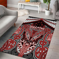 Aotearoa Iwi Ngapuhi Area Rug Maori Kowhaiwhai Pattern LT19 - Polynesian Pride