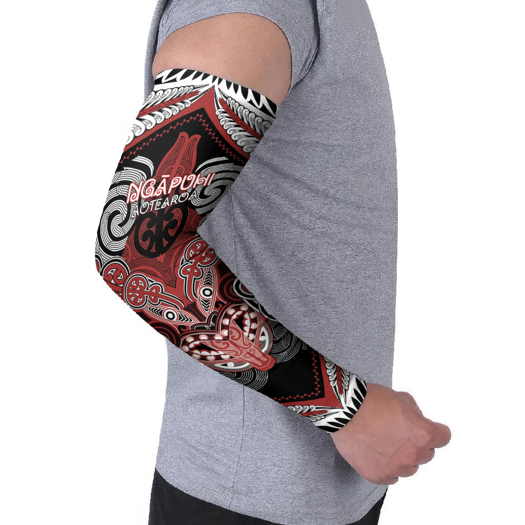 Aotearoa Iwi Ngapuhi Personalised Arm Sleeves Maori Kowhaiwhai Pattern LT19 - Polynesian Pride