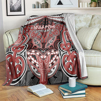 Aotearoa Iwi Ngapuhi Blanket Maori Kowhaiwhai Pattern LT19 Red - Polynesian Pride