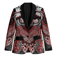 Aotearoa Iwi Ngapuhi Personalised Blazer Maori Kowhaiwhai Pattern LT19 Unisex Red - Polynesian Pride