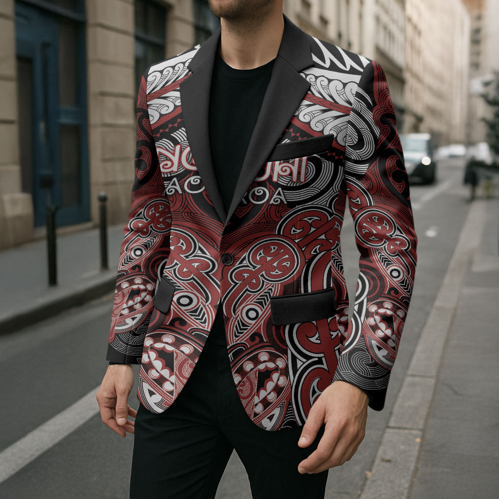 Aotearoa Iwi Ngapuhi Personalised Blazer Maori Kowhaiwhai Pattern LT19 - Polynesian Pride