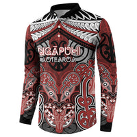 Aotearoa Iwi Ngapuhi Personalised Button Sweatshirt Maori Kowhaiwhai Pattern LT19 - Polynesian Pride