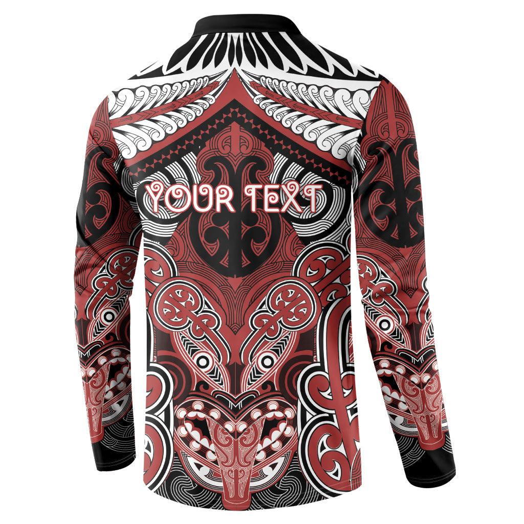 Aotearoa Iwi Ngapuhi Personalised Button Sweatshirt Maori Kowhaiwhai Pattern LT19 - Polynesian Pride