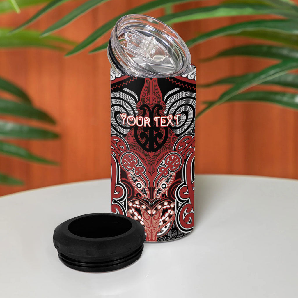 Aotearoa Iwi Ngapuhi Personalised 4 in 1 Can Cooler Tumbler Maori Kowhaiwhai Pattern LT19 - Polynesian Pride