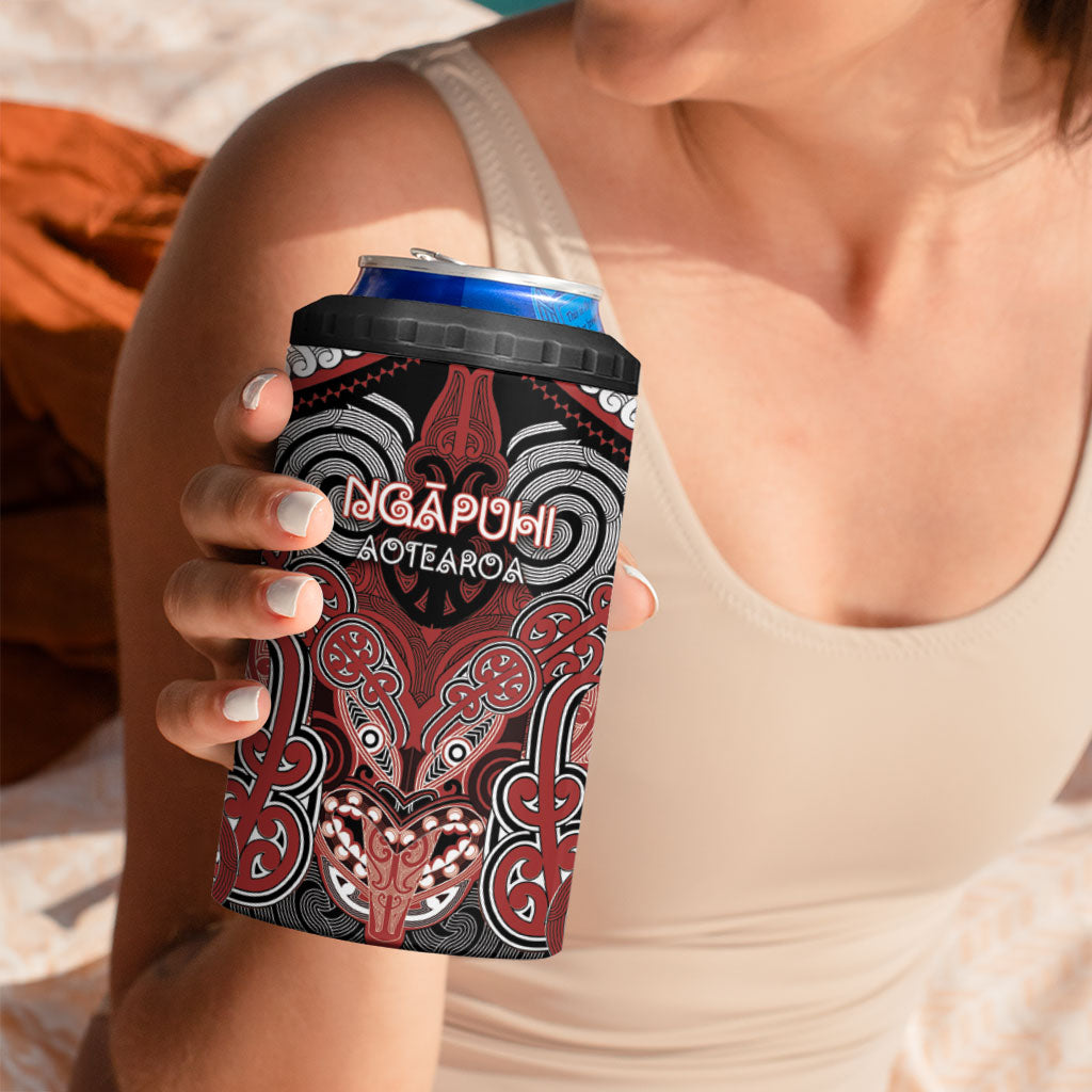 Aotearoa Iwi Ngapuhi Personalised 4 in 1 Can Cooler Tumbler Maori Kowhaiwhai Pattern LT19 - Polynesian Pride