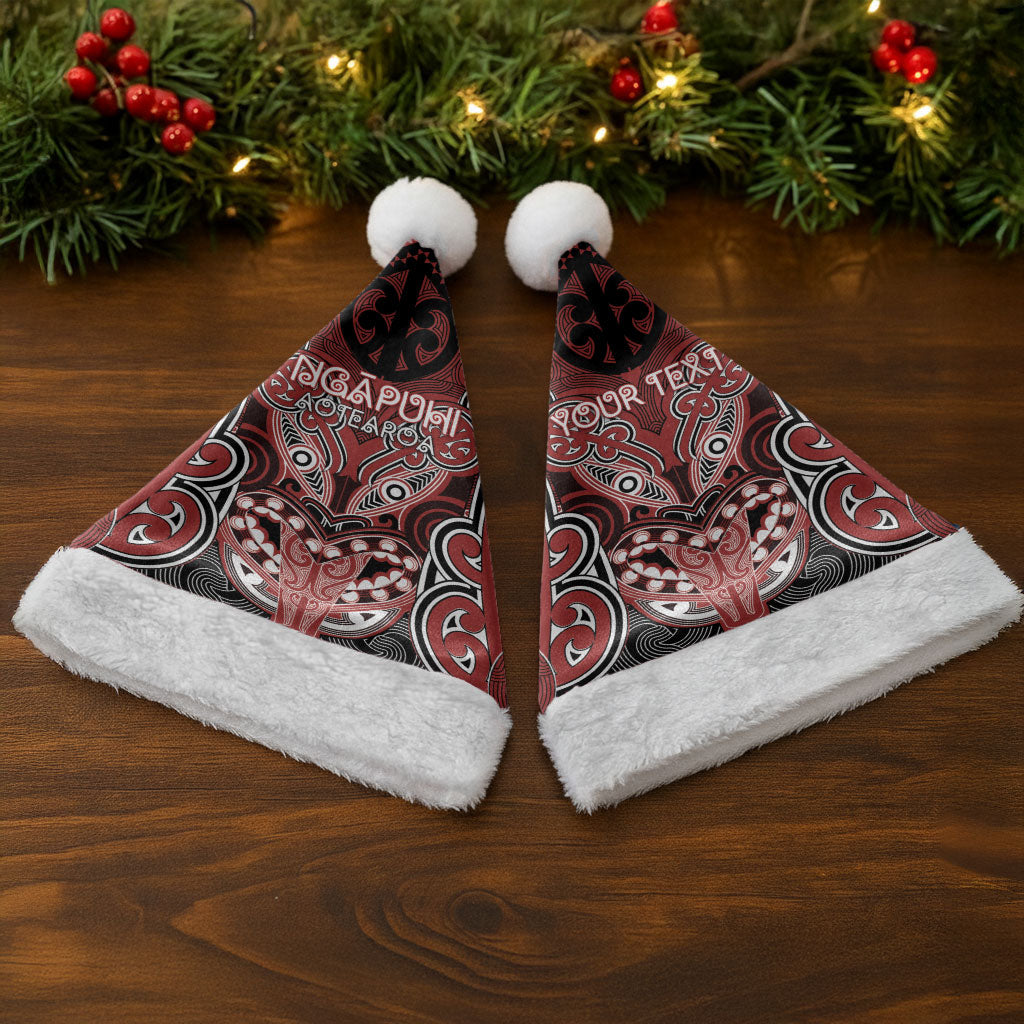 Aotearoa Iwi Ngapuhi Personalised Christmas Santa Hat Maori Kowhaiwhai Pattern LT19 - Polynesian Pride