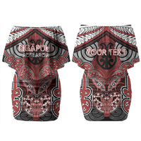 Aotearoa Iwi Ngapuhi Personalised Couples Matching Off Shoulder Short Dress and Hawaiian Shirt Maori Kowhaiwhai Pattern LT19 - Polynesian Pride