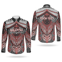 Aotearoa Iwi Ngapuhi Personalised Couples Matching Summer Maxi Dress and Long Sleeve Button Shirt Maori Kowhaiwhai Pattern LT19 - Polynesian Pride