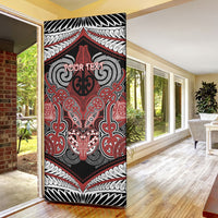 Aotearoa Iwi Ngapuhi Personalised Door Cover Maori Kowhaiwhai Pattern LT19 - Polynesian Pride