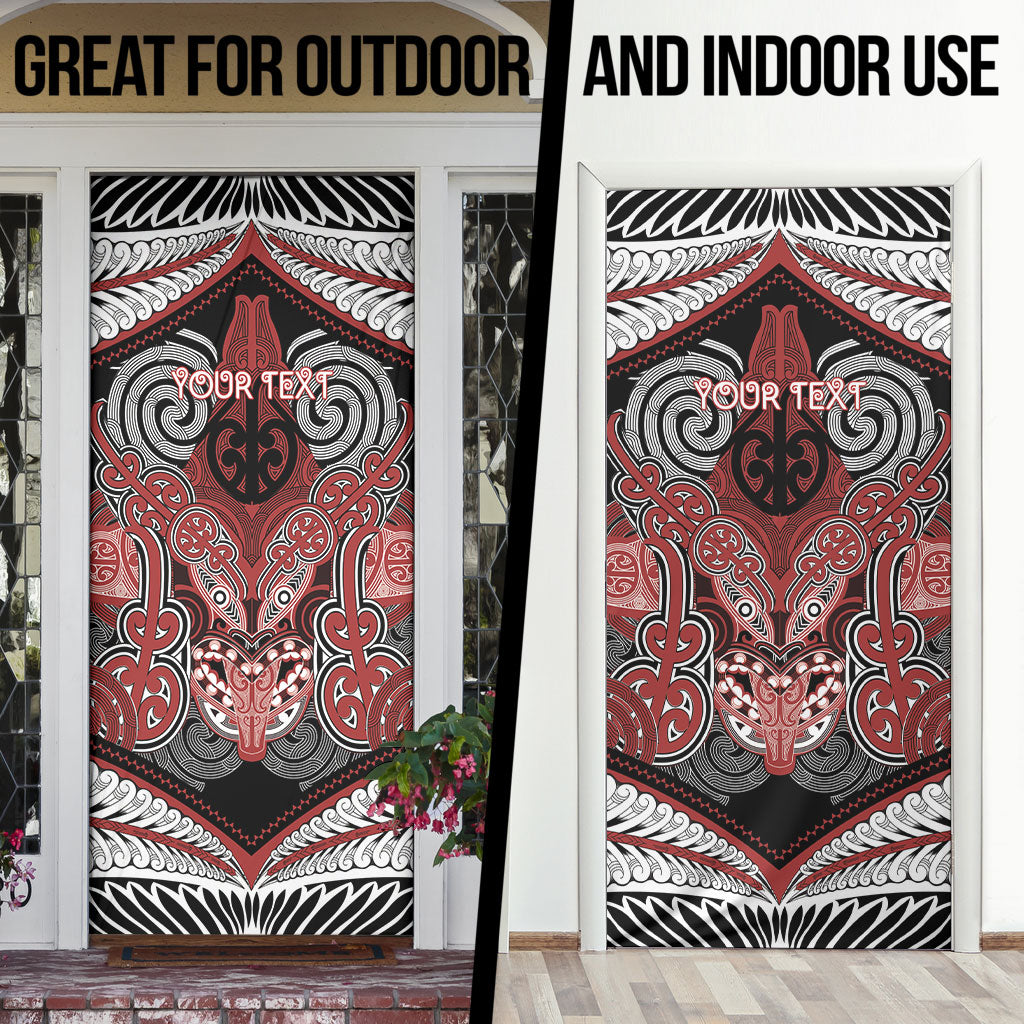 Aotearoa Iwi Ngapuhi Personalised Door Cover Maori Kowhaiwhai Pattern LT19 - Polynesian Pride
