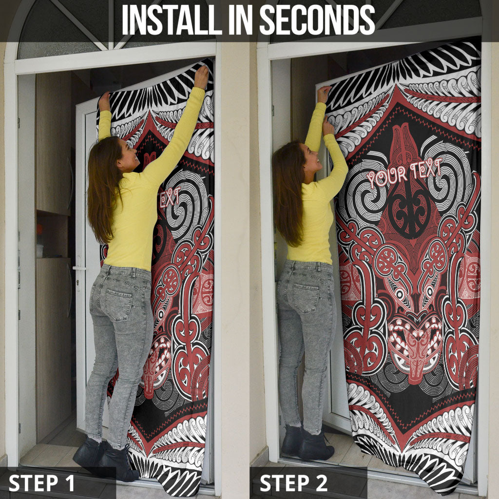 Aotearoa Iwi Ngapuhi Personalised Door Cover Maori Kowhaiwhai Pattern LT19 - Polynesian Pride