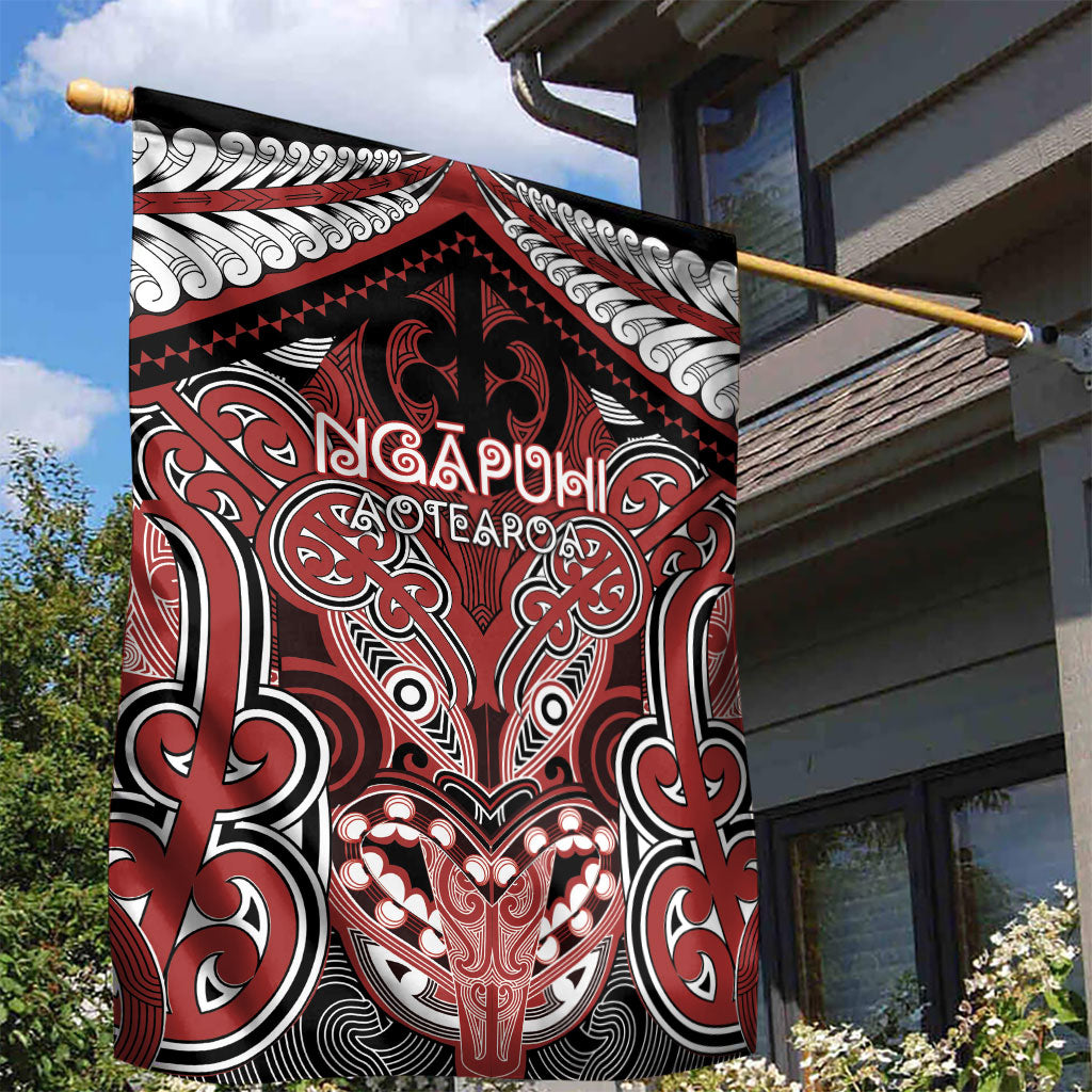 Aotearoa Iwi Ngapuhi Garden Flag Maori Kowhaiwhai Pattern LT19 - Polynesian Pride
