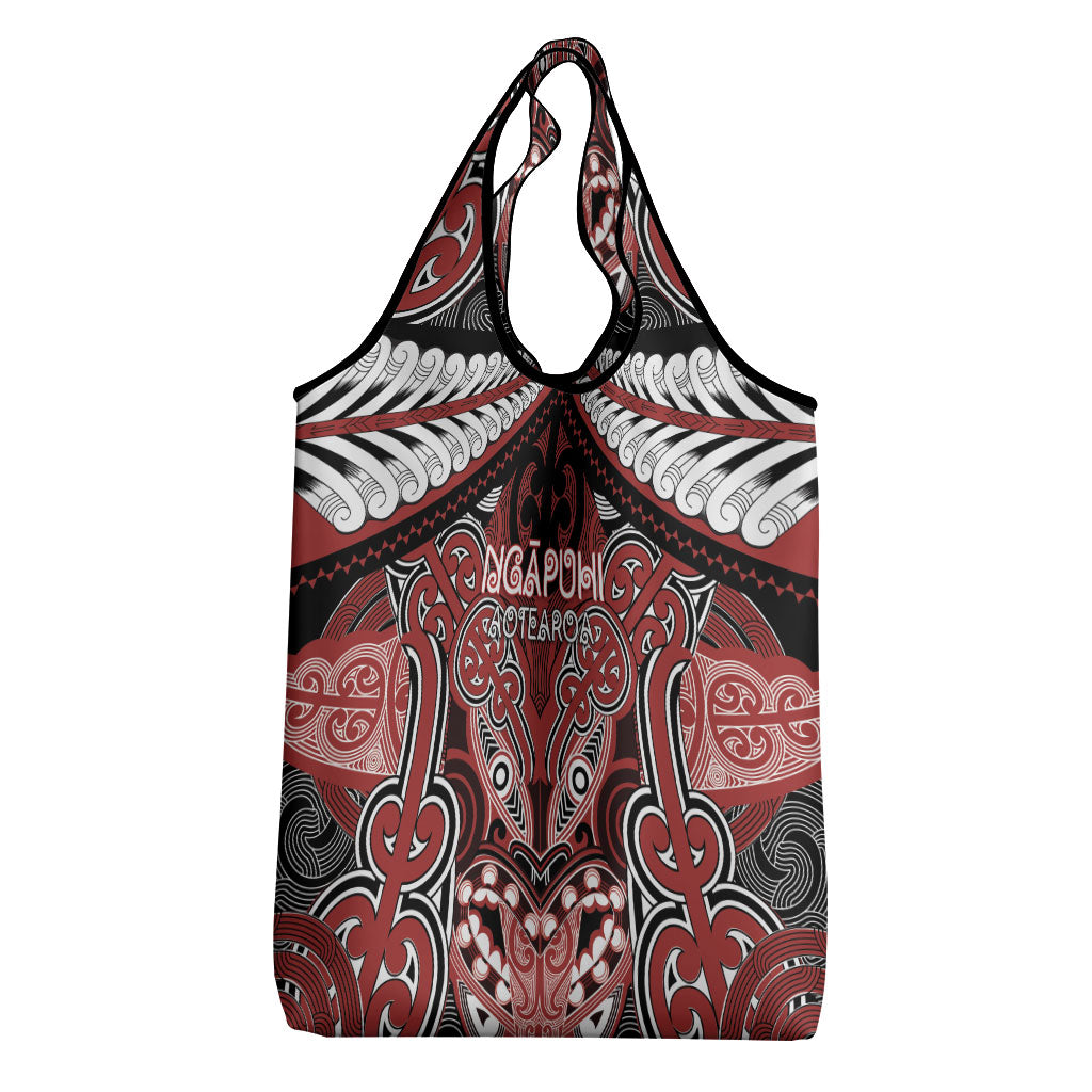 Aotearoa Iwi Ngapuhi Grocery Bag Maori Kowhaiwhai Pattern LT19 - Polynesian Pride
