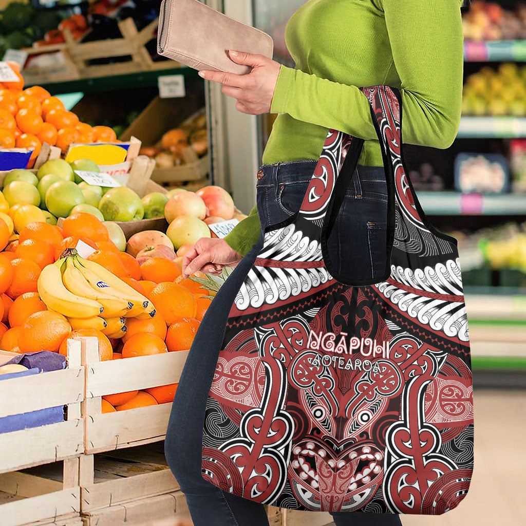 Aotearoa Iwi Ngapuhi Grocery Bag Maori Kowhaiwhai Pattern LT19 - Polynesian Pride