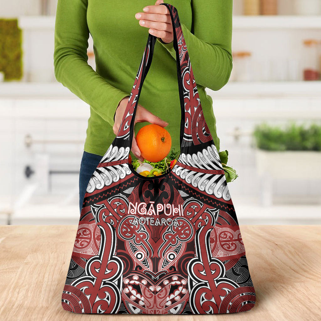 Aotearoa Iwi Ngapuhi Grocery Bag Maori Kowhaiwhai Pattern LT19 - Polynesian Pride