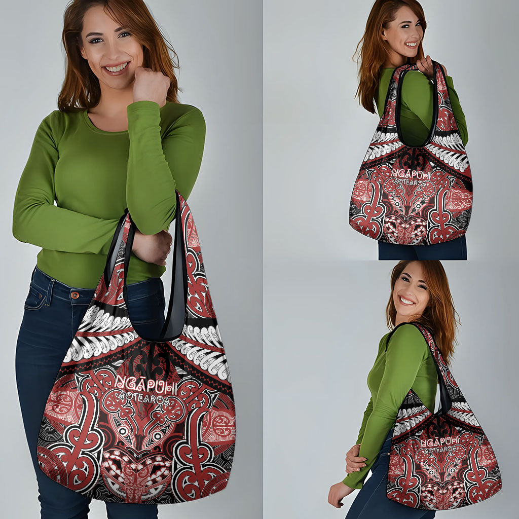 Aotearoa Iwi Ngapuhi Grocery Bag Maori Kowhaiwhai Pattern LT19 - Polynesian Pride