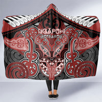 Aotearoa Iwi Ngapuhi Hooded Blanket Maori Kowhaiwhai Pattern LT19 One Size Red - Polynesian Pride