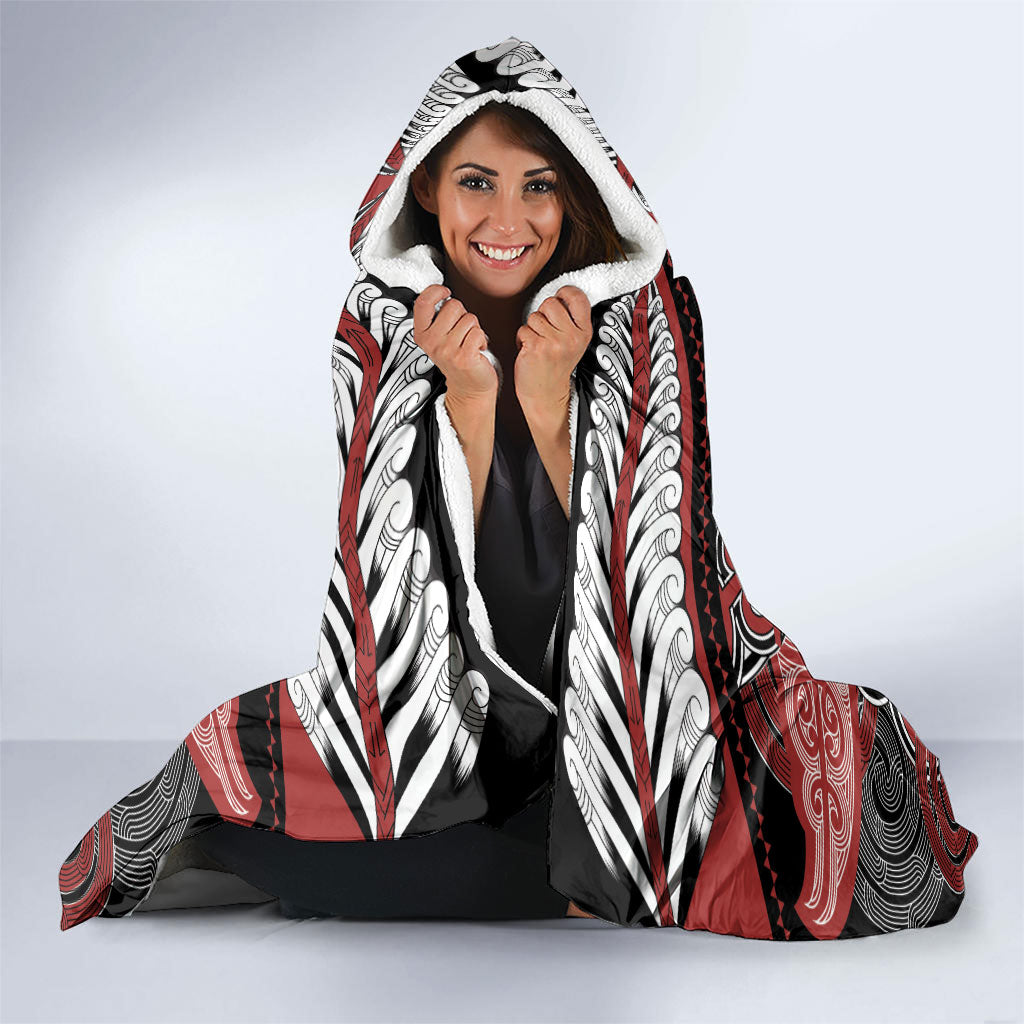 Aotearoa Iwi Ngapuhi Hooded Blanket Maori Kowhaiwhai Pattern LT19 - Polynesian Pride