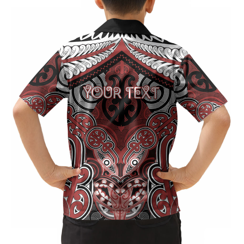 Aotearoa Iwi Ngapuhi Personalised Kid Hawaiian Shirt Maori Kowhaiwhai Pattern LT19 - Polynesian Pride