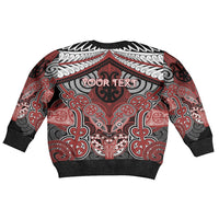Aotearoa Iwi Ngapuhi Personalised Kid Ugly Christmas Sweater Maori Kowhaiwhai Pattern LT19 - Polynesian Pride
