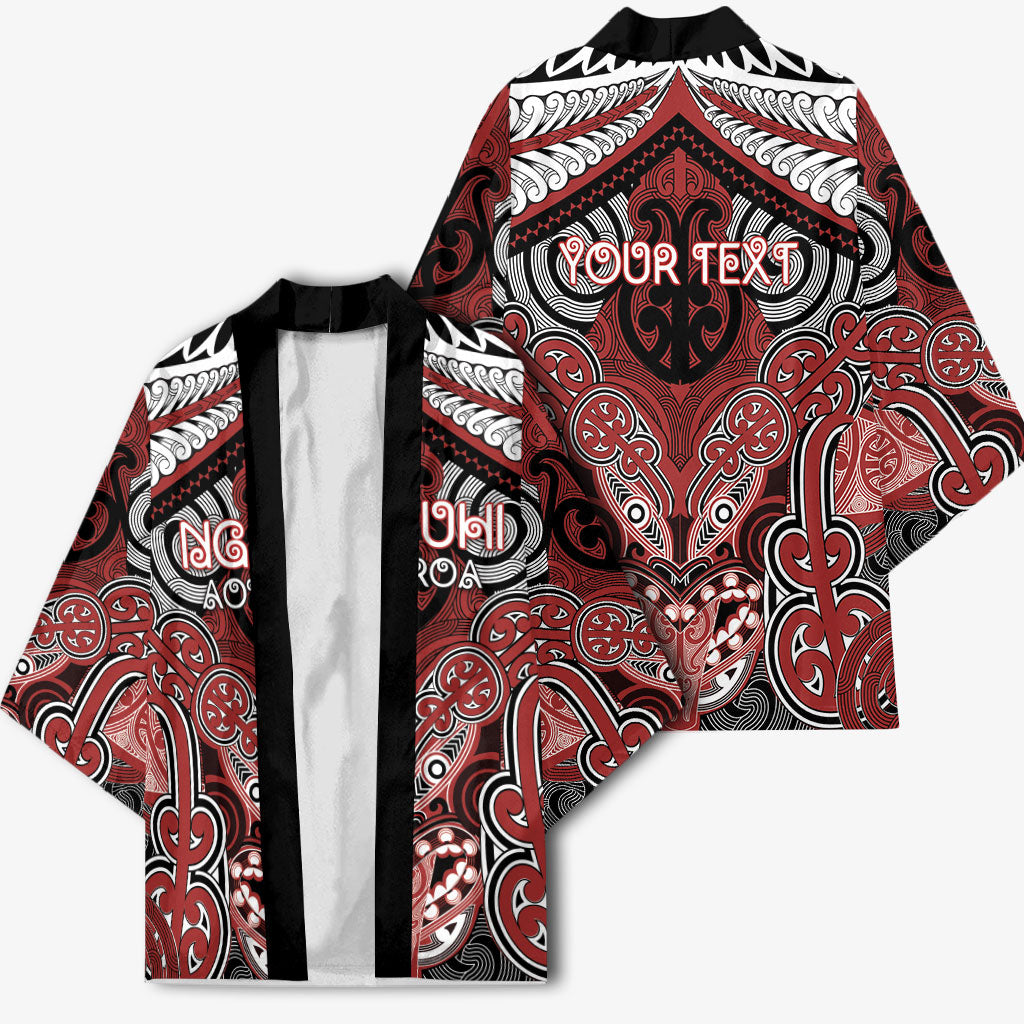 Aotearoa Iwi Ngapuhi Personalised Kimono Maori Kowhaiwhai Pattern LT19 - Polynesian Pride