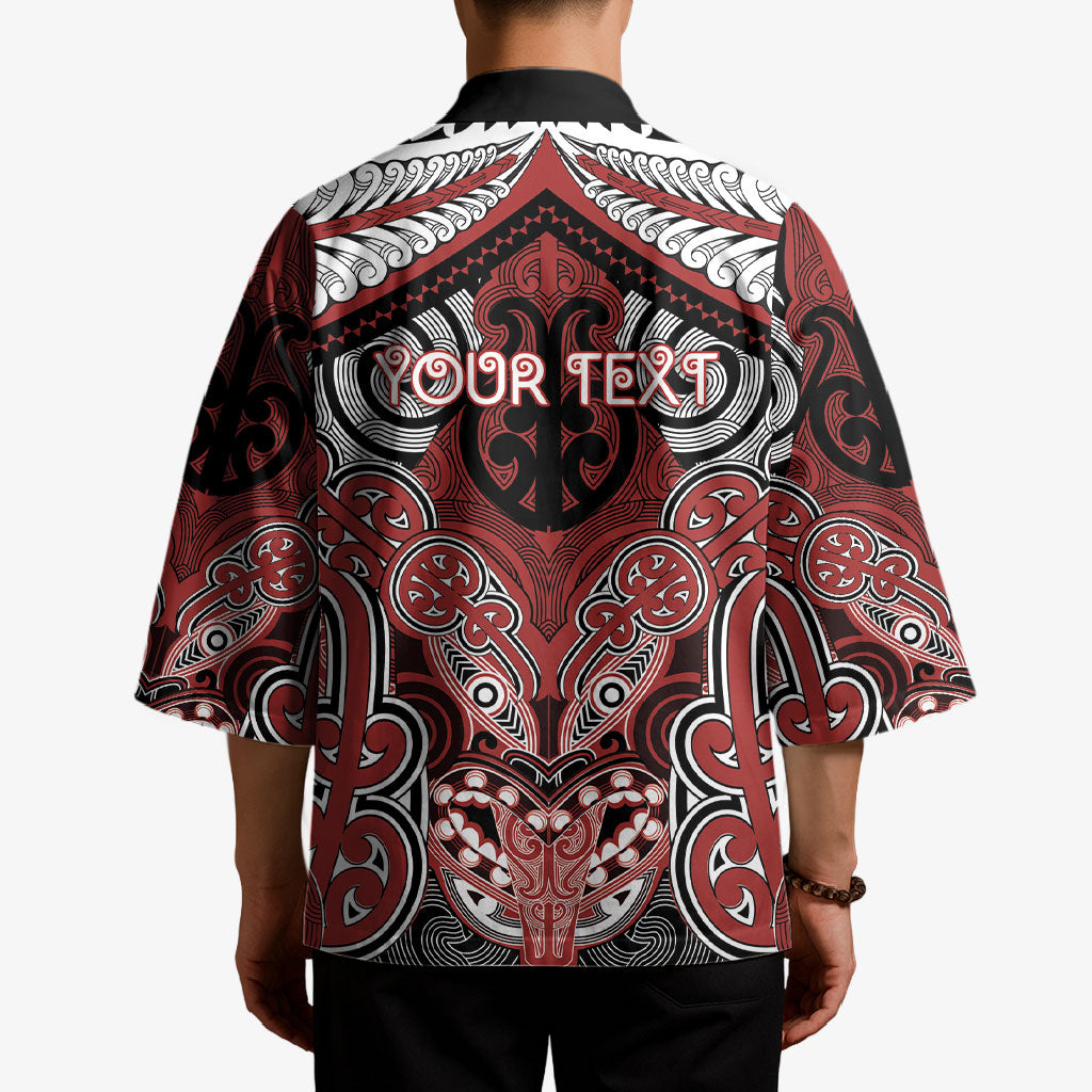 Aotearoa Iwi Ngapuhi Personalised Kimono Maori Kowhaiwhai Pattern LT19 - Polynesian Pride