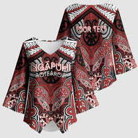 Aotearoa Iwi Ngapuhi Personalised Kimono Sleeve Blouse Maori Kowhaiwhai Pattern LT19 - Polynesian Pride